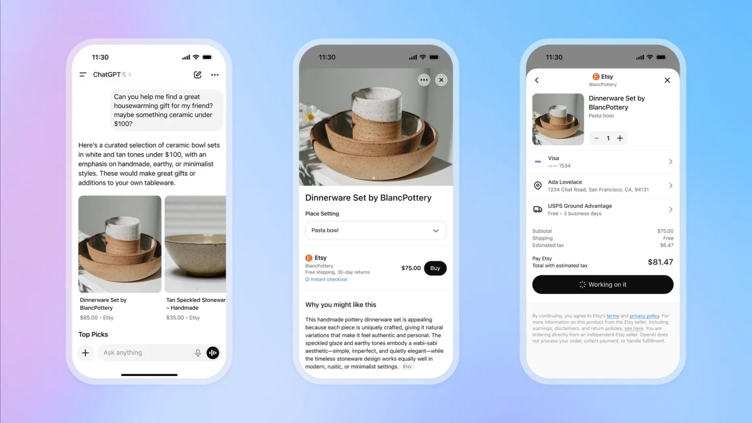 ChatGPT terá venda de produtos dentro de conversas