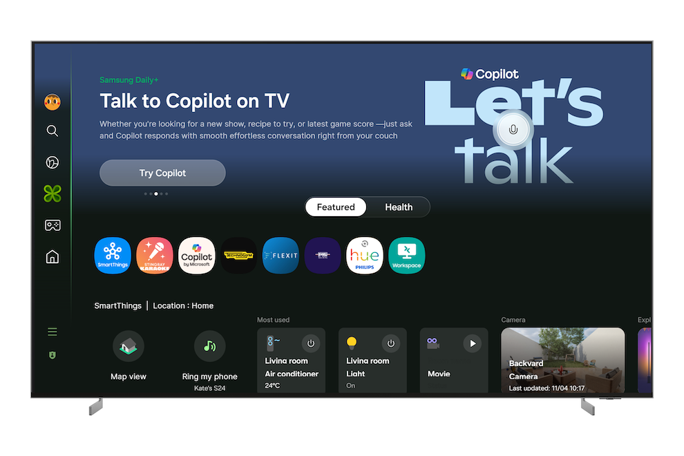 Copilot da Microsoft aterra nas televisões e nos monitores da Samsung (mas não vai ser para todos)