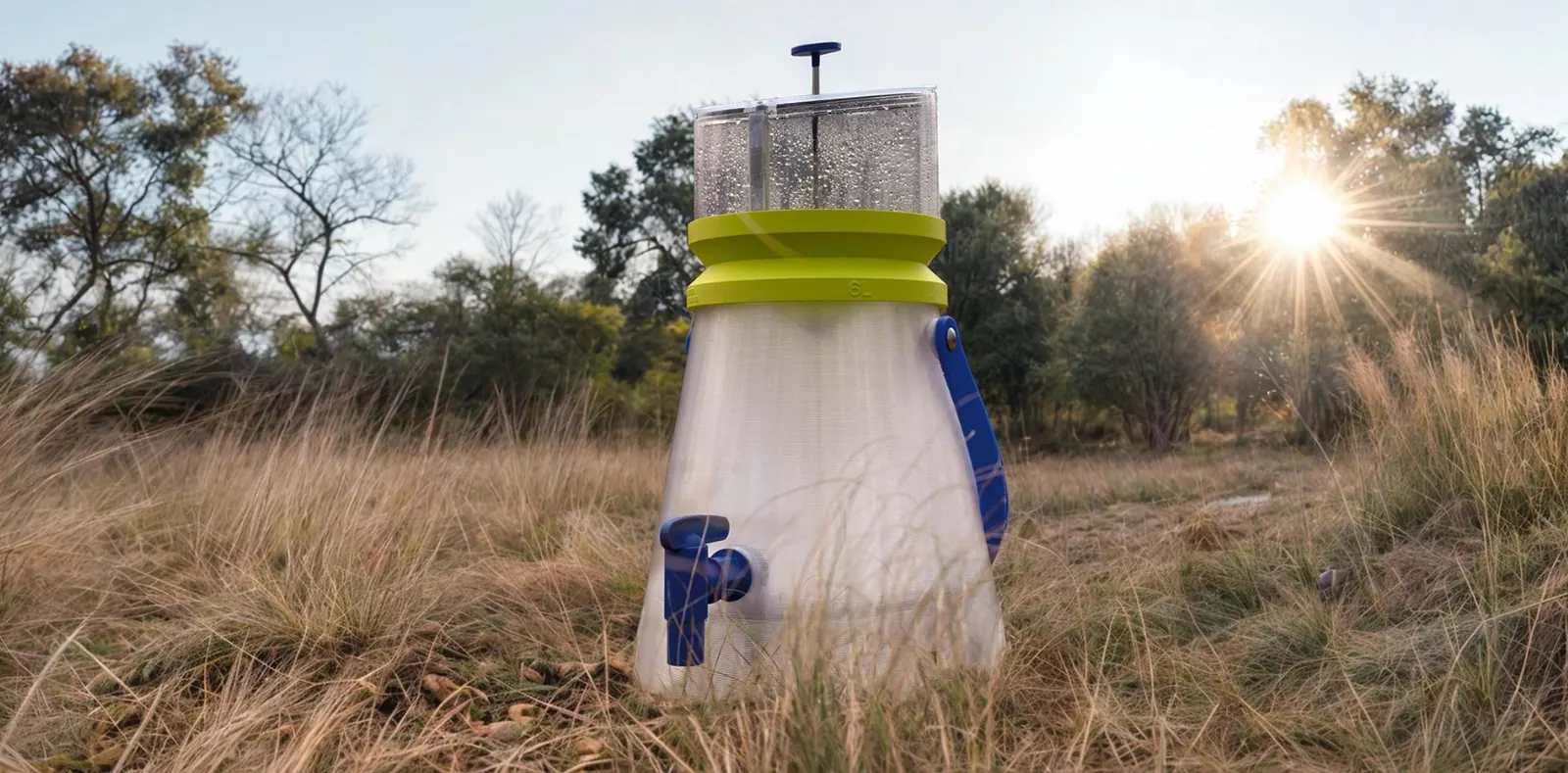 Dispositivo 3D portátil gera água potável a partir do ar para uma família inteira