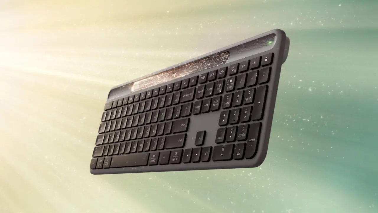 Logitech lança teclado que carrega com a luz da sua casa