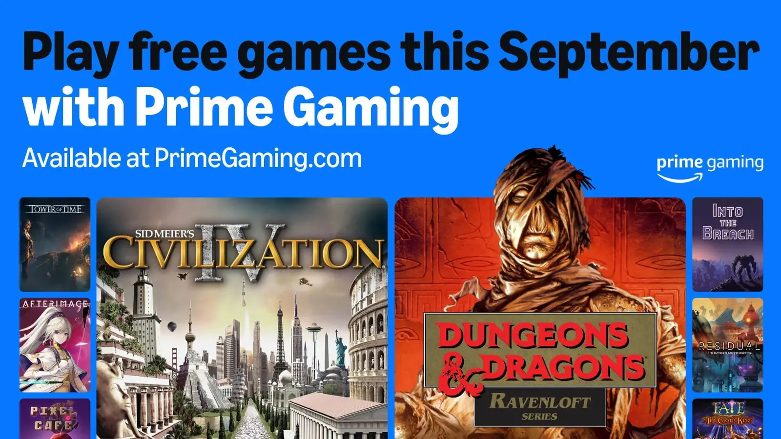 Prime Gaming de Setembro é revelado com Civilization e Dungeons & Dragons
