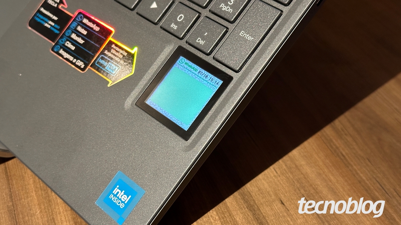 Como é a minitela dos novos notebooks Positivo