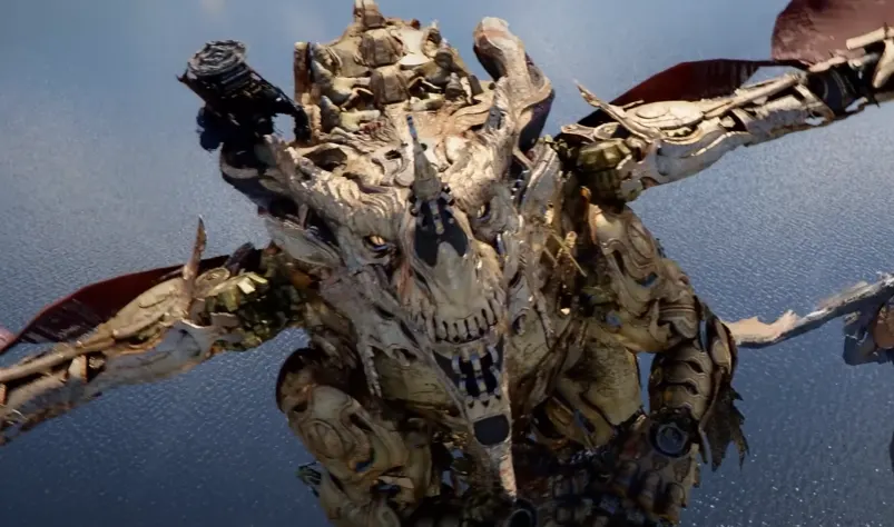 Crimson Desert mostra combate épico contra um dragão mecânico