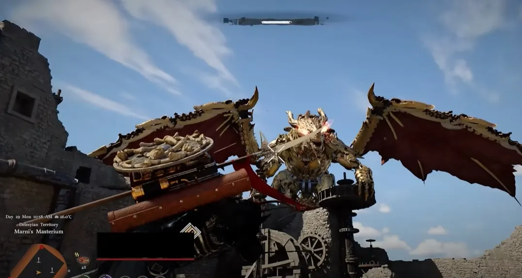 Crimson Desert revela chefão dragão-robô animal!