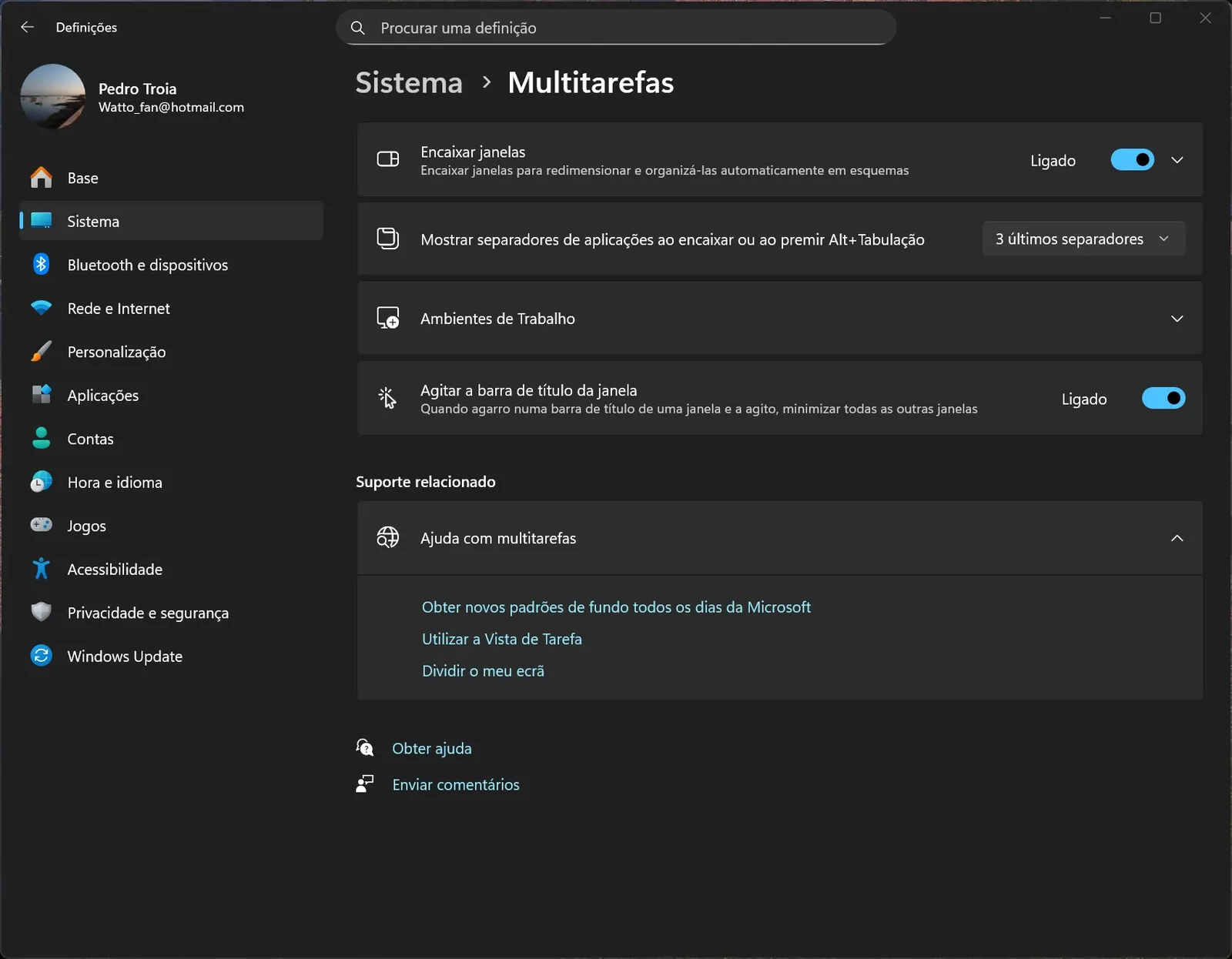 Dica do dia: Como ligar a funcionalidade ‘Agitar para Minimizar’ (Aero Shake) no Windows 11