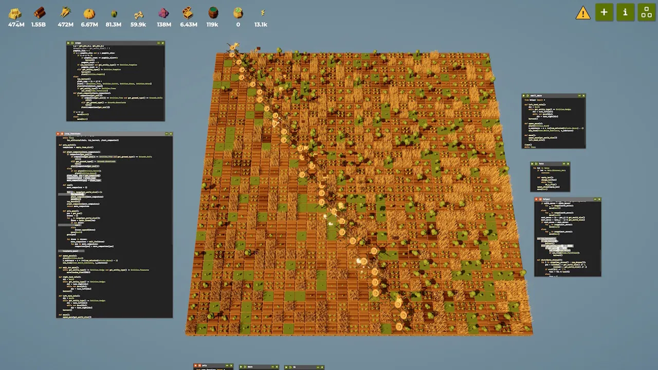 Jogo mistura fazenda com programação e BOMBA na Steam