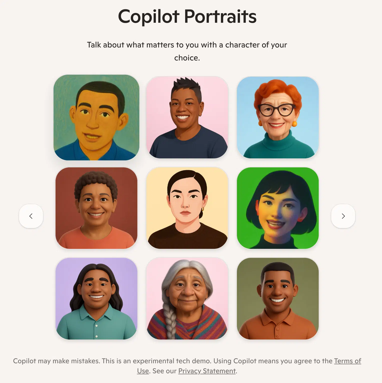 O Copilot vai ter avatares com quem se pode conversar