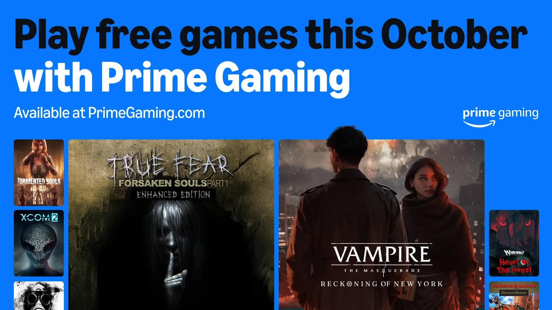Prime Gaming em outubro traz Fallout, XCOM 2, Tormented Souls e muito mais