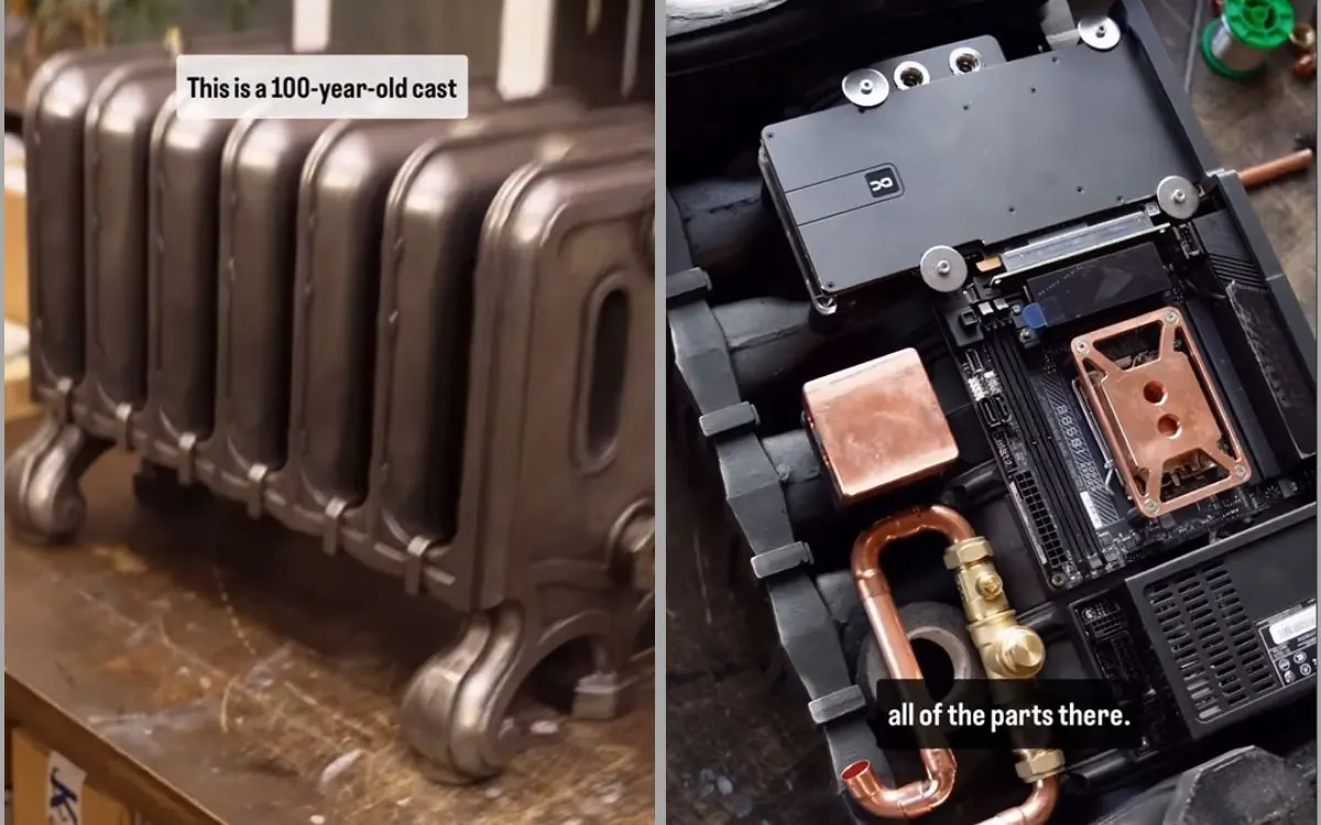 Modders estão transformando um radiador de ferro de 50kg em um PC da Era Vitoriana