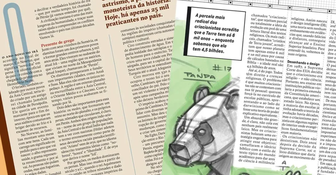 Por que o texto das revistas é diagramado em colunas curtas, e não linhas maiores?