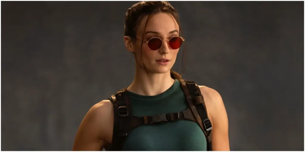 Prime Video revela primeira imagem de Sophie Turner como Lara Croft com o visual clássico da heroína