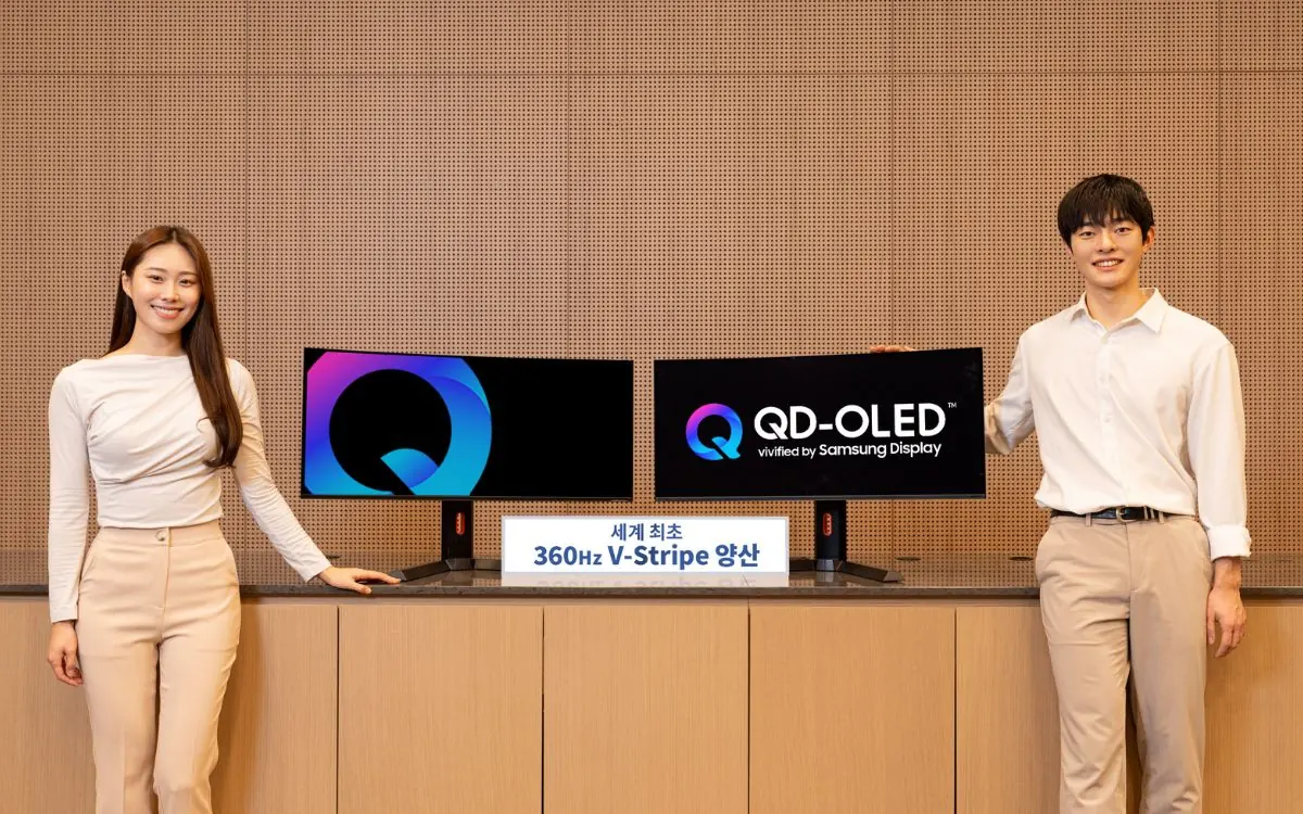 Samsung inicia produção em massa dos primeiros painéis QD-OLED de 360Hz do mundo para monitores de 34 polegadas