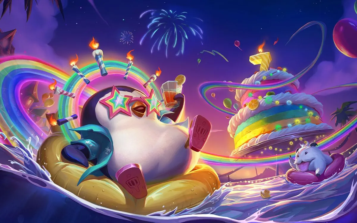 Teamfight Tactics celebra 7º aniversário com retorno da Festa do Pingu