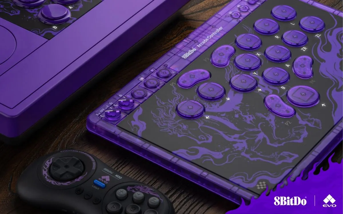 8BitDo lança edições especiais exclusivas da Evo 2026 para três controles