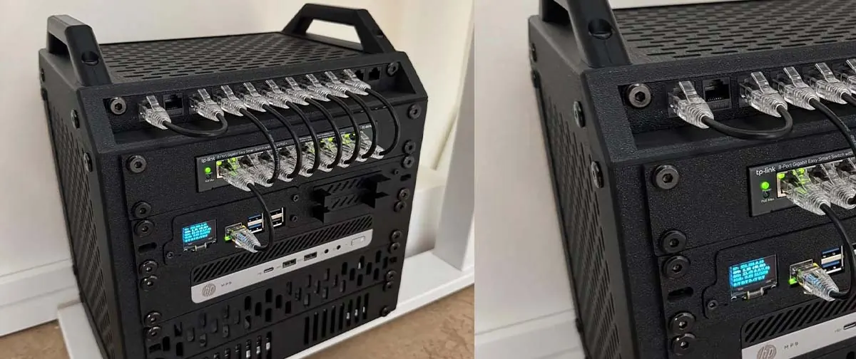 Entusiasta reaproveita Raspberry Pi e mini PC para montar homelab compacto