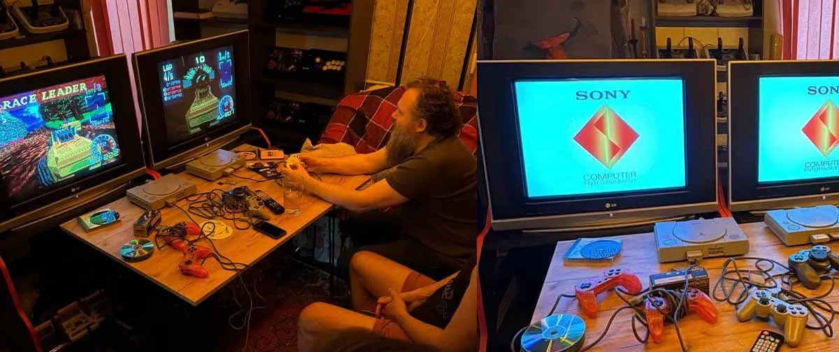 Amigos se reúnem para jogar PS1 em CRTs e transformam sábado em uma verdadeira sessão retrô